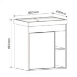 Долен конзолен шкаф за баня Inter Ceramic 5939 DI LEGNO - съчетание от природа и съвременен дизайн - Image 4