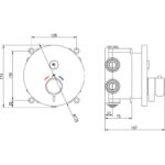 Месингов смесител за вграждане ICF 595027C - Image 2