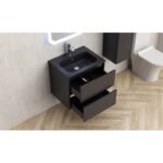 Долен конзолен шкаф за баня Inter Ceramic ICP 5955MB БЛЕЙК – черен мат и стилна визия - Image 3