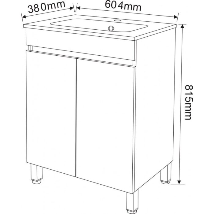 Долен стоящ PVC шкаф за баня ICP 5981 - Image 6