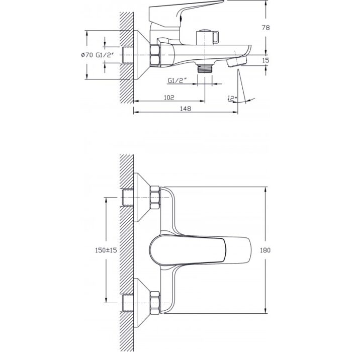 Месингов Смесител »  ДОУВЪР  ICF 6001007 - Image 2