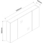 Горен огледален PVC шкаф Inter Ceramic ICMC 6014-100NEW - модерен стил и функционалност за просторни бани - Image 4