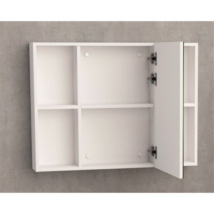 Горен огледален PVC шкаф Inter Ceramic ICMC 6014-80 - идеален за малки и средни бани - Image 3
