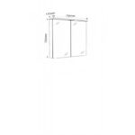 Горен PVC шкаф с огледало ICMC 6017-75W ALDENE-75 от InterCeramic - Image 3