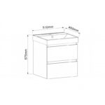 Долен конзолен PVC шкаф Inter Ceramic 6037-50+УМИВ. 5953W-51CM – елегантен и функционален - Image 3
