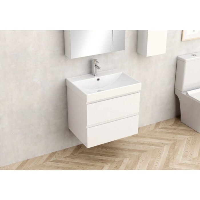 Долен конзолен PVC шкаф за баня Inter Ceramic ICP AKADIA-60 6038-60W С УМИВ. 5953W-2NEW - Image 2