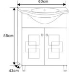 Долен стоящ PVC шкаф за баня ICP 6040 NEW - Image 4