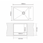 Кухненска мивка алпака ICK  6051 - Image 3
