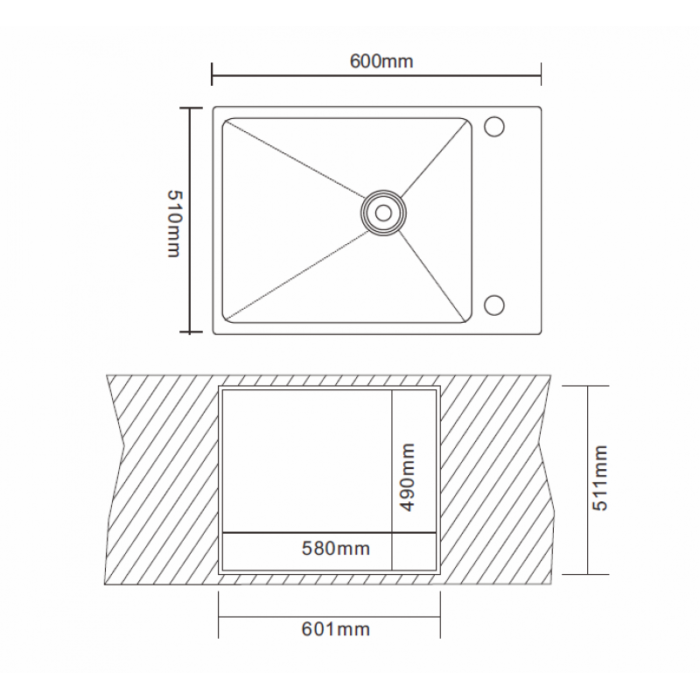 Кухненска мивка алпака ICK  6051 - Image 3