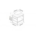 Долен конзолен шкаф за баня Inter Ceramic ICP 6056-039 КОМО + 887BLACK – елегантно решение за стилна баня - Image 4