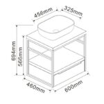 Долен конзолен PVC шкаф Inter Ceramic ICP 6056-020 КАЛИТЕА + 887BLACK – естетика и практичност - Image 3
