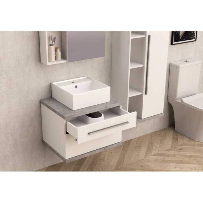 Долен конзолен PVC шкаф за баня Inter Ceramic ICP 6144-1 - съчетание от дизайн и практичност - Image 2