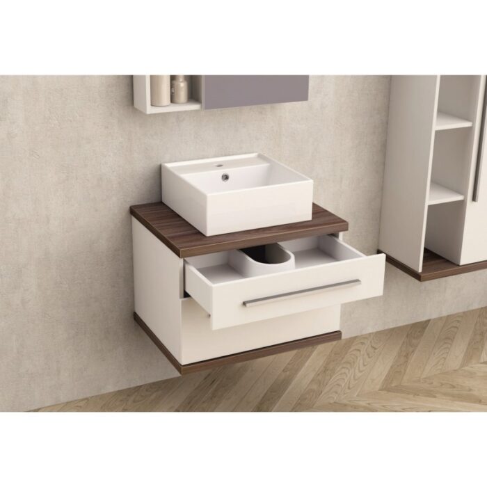 Долен конзолен PVC шкаф за баня Inter Ceramic ICP 6144-2 - съчетание от дизайн и практичност - Image 2