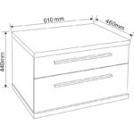 Долен конзолен PVC шкаф за баня Inter Ceramic ICP 6144-1 - съчетание от дизайн и практичност - Image 4