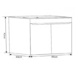 Долен конзолен PVC шкаф за баня Inter Ceramic ICP 6249 – функционалност, издръжливост и комфорт - Image 3
