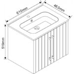 Долен конзолен PVC шкаф за баня Inter Ceramic ICP 6450 – практично и модерно решение - Image 4