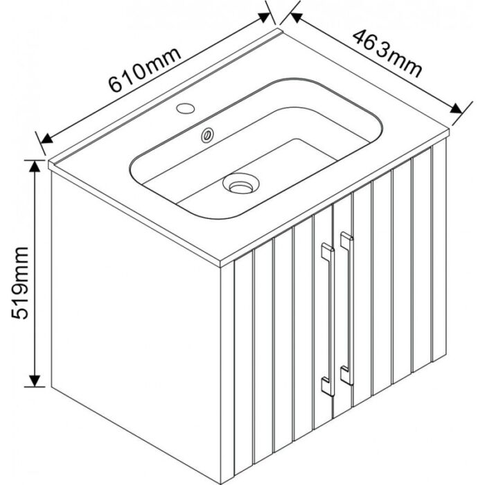 Долен конзолен PVC шкаф за баня Inter Ceramic ICP 6450 – практично и модерно решение - Image 4