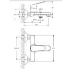 Смесител за вана и душ със слушалка ICF 6452152 LINNI - Image 6