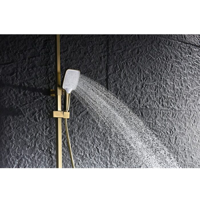 Душ система с термостат Inter Ceramic 6703BRUSH GOLD - златно покритие и комфорт - Image 6
