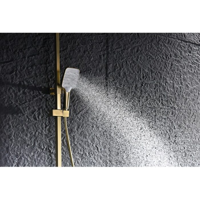 Душ система с термостат Inter Ceramic 6703BRUSH GOLD - златно покритие и комфорт - Image 8