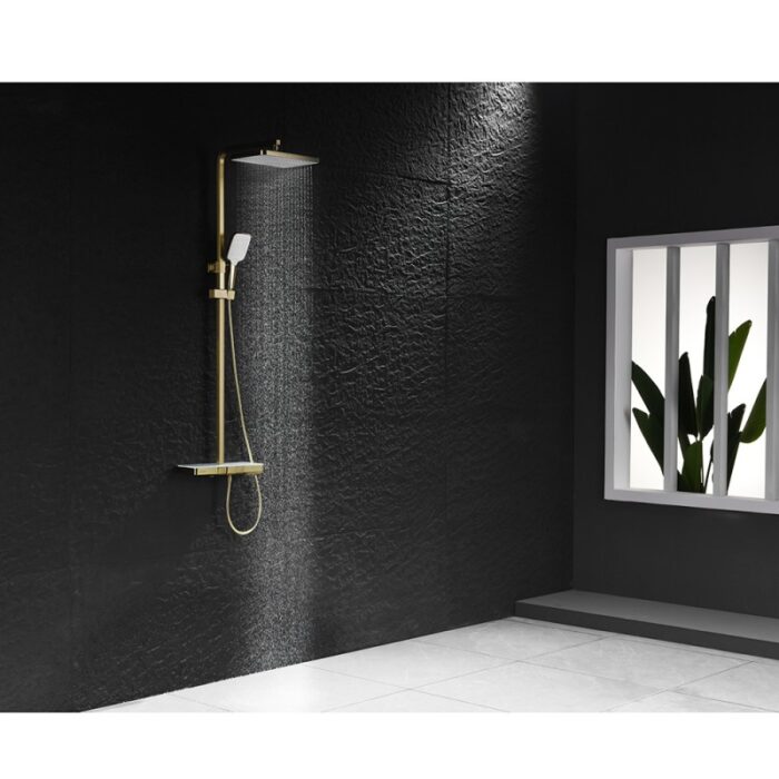 Душ система с термостат Inter Ceramic 6703BRUSH GOLD - златно покритие и комфорт - Image 3