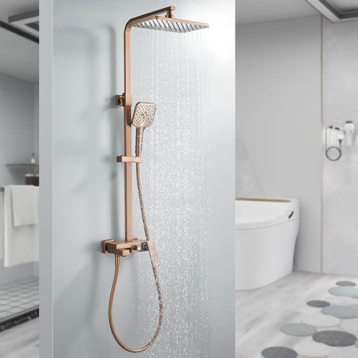Тръбно окачване Inter Ceramic ICT 6891BRUSH ROSE GOLD - розово злато за модерна баня - Image 2