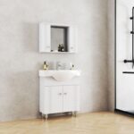 Горен PVC шкаф с огледало Inter Ceramic ICMC 1047-70 – модерен стил и практично решение за всяка баня - Image 4