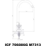 Кухненски смесител   ICF 706086 7313 САХАРА - Image 3