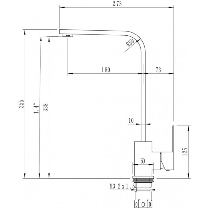 Кухненски смесител ICF 7107018C ТЕМПИКО - Image 3