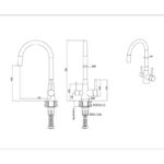 Кухненски смесител ICF 7107801GG - Image 3