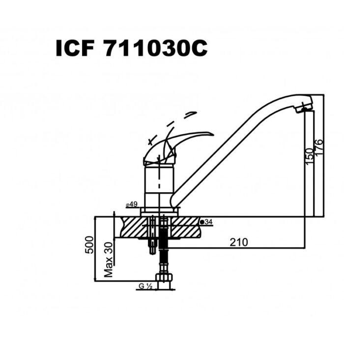 Смесители »    "Оливия " »   ICF 7111030C - Image 2