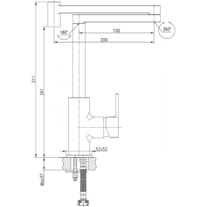 Кухненски смесител от месинг ICF 7163185 - Image 4