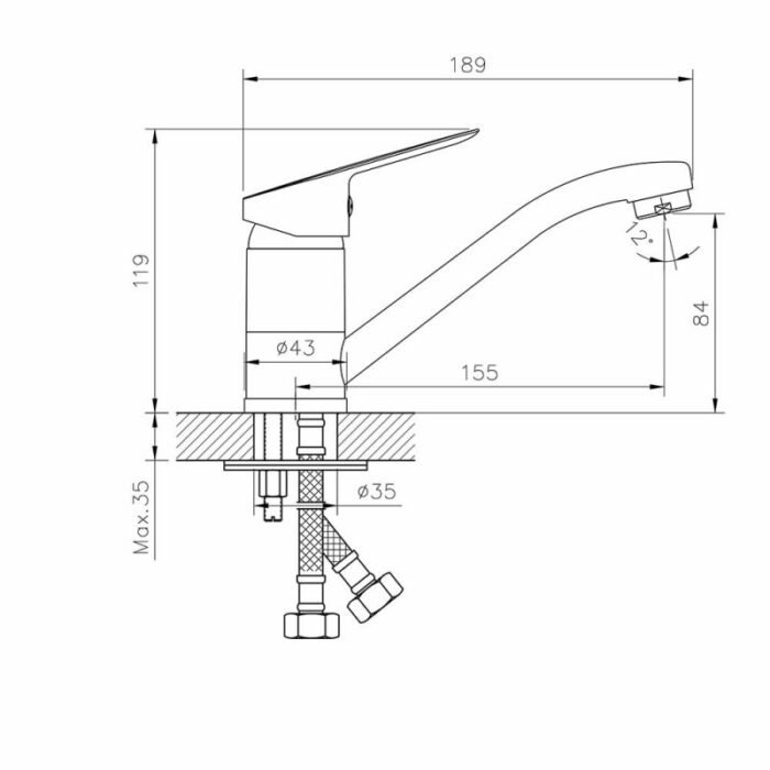 Смесител за умивалник  ALFI ICF 7251123 - 15 - Image 3