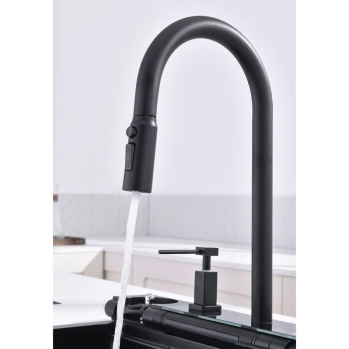 Кухненска мивка Inter Ceramic 7547PVD BLACK + Смесител 7567131MB – Луксозен функционален комплект - Image 12