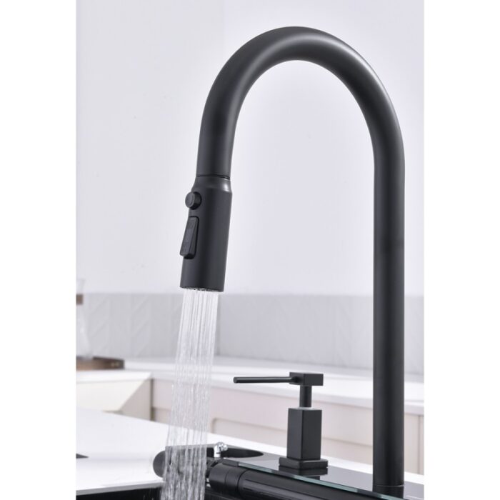 Кухненска мивка Inter Ceramic 7547PVD BLACK + Смесител 7567131MB – Луксозен функционален комплект - Image 11