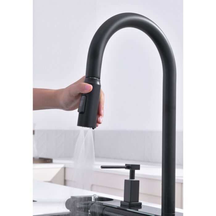 Кухненска мивка Inter Ceramic 7547PVD BLACK + Смесител 7567131MB – Луксозен функционален комплект - Image 3