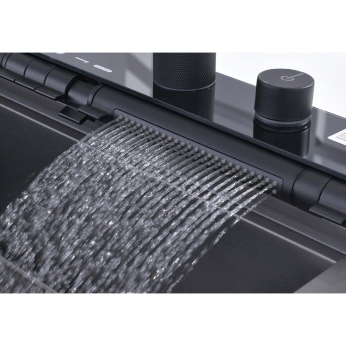 Кухненска мивка Inter Ceramic 7547PVD BLACK + Смесител 7567131MB – Луксозен функционален комплект - Image 5