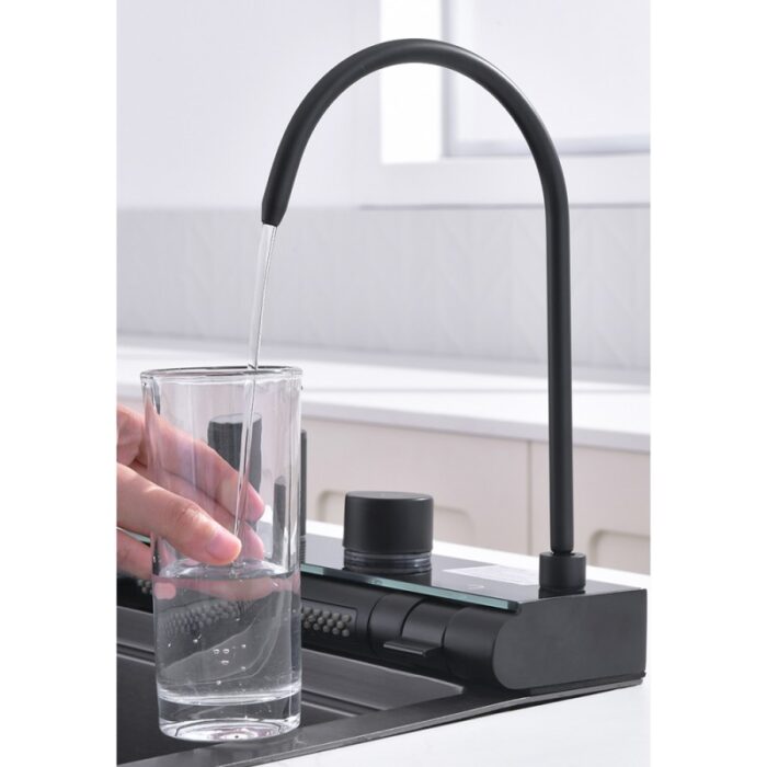 Кухненска мивка Inter Ceramic 7547PVD BLACK + Смесител 7567131MB – Луксозен функционален комплект - Image 17
