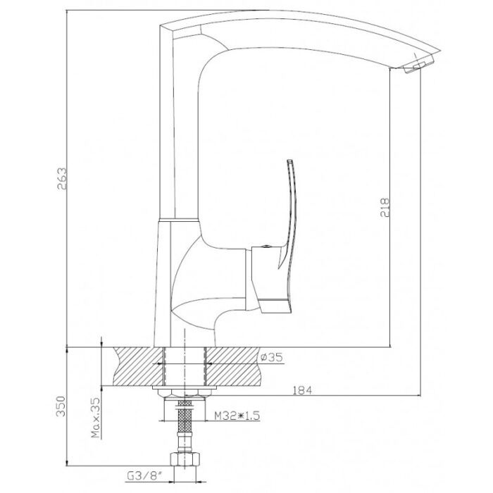 Кухненски смесител Quadrat » ICF 762530C M7313 - Image 3