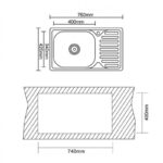 Кухненска мивка алпака ICK 7642 L - Image 4