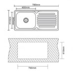 Кухненска мивка алпака ICK  7843 - Image 4