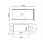 Кухненска мивка алпака ICK 7951B - Image 3