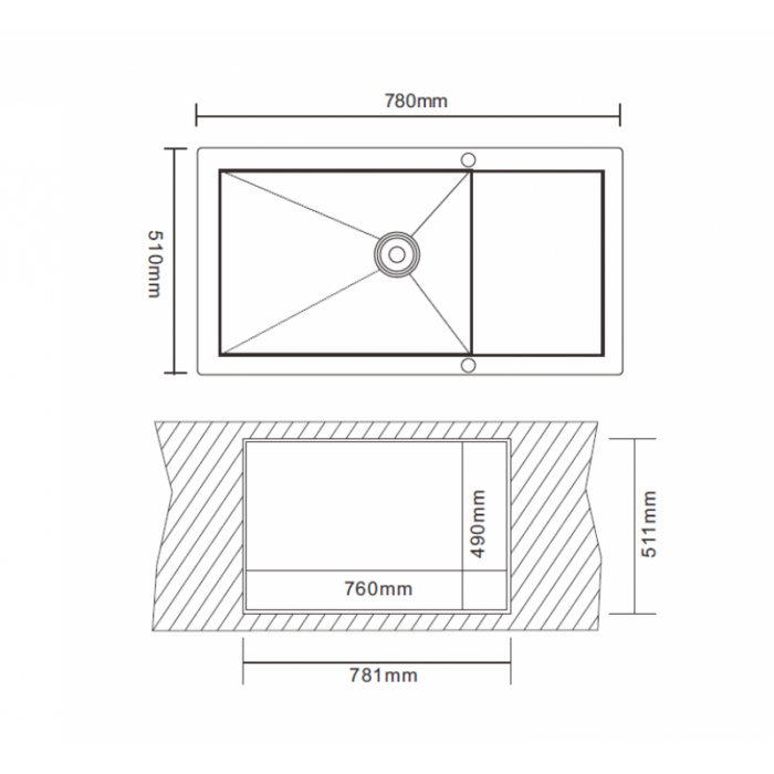 Кухненска мивка алпака ICK 7951B - Image 3