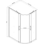 Душ кабина Inter Ceramic ICS 787FC ROUND-85-95*110-120- съвременна душ зона - Image 2