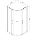 Душ кабина Inter Ceramic ICS 789/31-  85-95*85-95 - стилна и компактна душ кабина - Image 2
