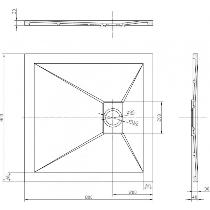 Поддушово корито ROUGH STONE ICST  8010RS-3 - Image 2
