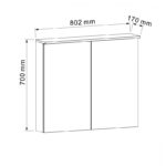 Горен PVC шкаф с огледало ICMC 8017-70 ALFIO от InterCeramic - Image 5