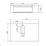 Мебел за баня  с чекмеджета с панти BLUM  с умивалник  ICP 8029 / 3861G - Image 4