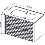 Мебели за баня PVC » ICP BG 8043 + МИВКА ICC 8066 БЯЛ ГЛАНЦ - Image 3