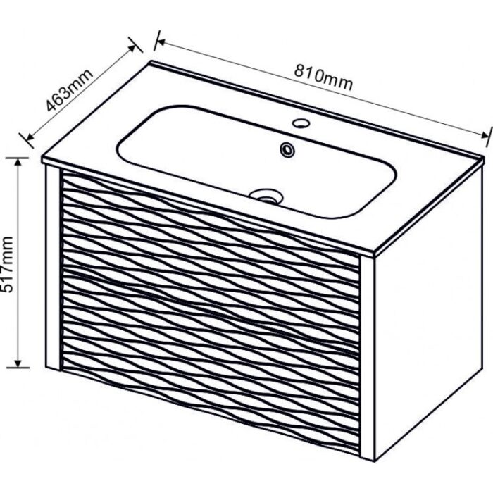 Мебели за баня PVC » ICP BG 8043 + МИВКА ICC 8066 БЯЛ ГЛАНЦ - Image 3